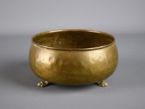 Antique Hammered Brass, Paw Footed Bowl