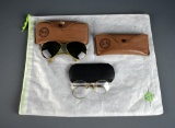 Lot of Vintage Spectacles and Two Vintage Ray-Ban Spectacles Cases