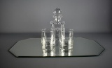 Bulls Bay Decanter & Two Citadel Class 1962 Tumblers with Mirror Tableau