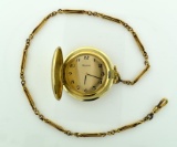 Bulova Gold Filled Pocket Watch & Chain