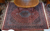 Beautiful Red and Blue Persian Style Handknotted Wool Rug