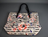 Attractive Floral & Stripe Nine West Handbag/Tote