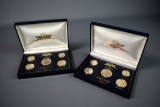 Two 24K Gold Plated 2000-P US Coin Sets, US Commemorative Gallery