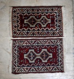 Pair of Small Handknotted Wool Tribal Rugs