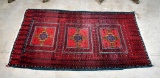 Handsome Red Handknotted Wool Tribal Rug