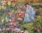 K. Yunia (S. Korean, 1971- ) “Picking Flowers”, Oil on Canvas, Signed Lower Left