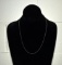 14K White Gold 20” Twist Necklace, Made in Italy