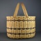 A. Frances Owens (American [No. Car.], XX-XXI) Two-Handled Split Oak Banded Basket