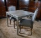 Elegant Contemporary Neutral/ Green-Gray Painted Chinese Chippendale Style Game Table