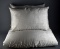Custom Neutral Green Gray Fabric Comforter and Two Pillows with Matching Shams