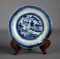 Antique Japanese 6” Blue and White Plate