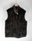 Contemporary Soft Black Fur Ladies Vest Jacket