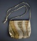 Vintage Sharif Beige & Gold Crossbody Bag, USA