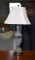 Lovely Crystal Lamp with Nice Embroidered Neutral Shade
