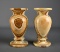 Pair of Beautiful Vintage Turned Agate Candle Holders