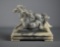 Vintage Pair of Horses Soapstone Sculpture