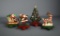 Set of 4 Decorative Cold Painted Iron Mantle Christmas Stocking Hangers