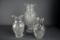 Lot of Cut Glass or Pressed Glass Vases