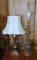 Lot of Two Table Lamps, One with Nice Contemporary Neutral Shade