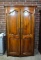 Fabulous Contemporary English Yew Wood Linen Press or  Armoire