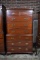 Chippendale Carved Mahogany Chest on Chest by Baker Furniture