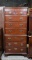 Chippendale Banded & Carved Mahogany Lingerie Armoire by Baker Furniture