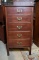 Vintage Chinese Chippendale Style Mahogany Lingerie Chest