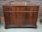 Vintage Flamed Mahogany Dresser Chest with Ogee Bracket Feet