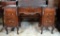Vintage Ornate Carved Mahogany Ladies Desk
