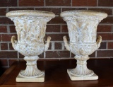 Pair of Large Neoclassical Plaster Urns