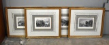 Set of Four 19th C. Hand Tinted Engravings after Thomas Allom (1804-1872), Chinese Provincial Scenes