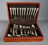 Wallace “Washington” Sterling Silver Flatware Set, “D” Monogram, with Storage Case