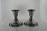 Pair of Gorham Weighted Sterling Silver Candle Holders