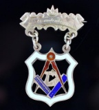 Vintage Collectible Enameled Masonic Pin