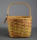 A. Frances Owens (American [No. Car.], XX-XXI) Muted Tricolor Hand Woven Basket