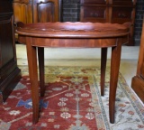 Vintage Bookmatched Mahogany Top Oval Tea Table