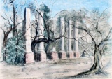 Elizabeth O'Neill Verner (Amer., 1883-1979) Sheldon Church Ruins, Signed in Print