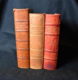 Three Old Leather Bound European Reference Works