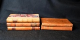 Lot of Five Antique Leather Bound Swedish Vols.