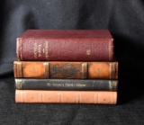 Four Leather Bound Volumes by Tennyson, Jakes, Gilman, Sitwell