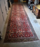 Beautiful Large 4' 5” x 18' 0” Hand Knotted Persian Sarouk Runner