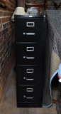 Hirsh Five Drawer Black File Cabinet with Keys
