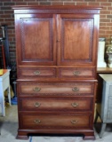 Antique George III Mahogany Linen Press