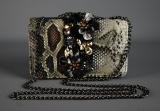 Sondra Roberts Faux Snake Skin Evening Bag