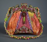 Mary Frances Colorful Frame Beaded Handbag