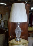 Vintage Waterford Crystal Lamp with Custom Diane Shade