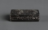 Vintage Two Compartment Silver Plate Pill Box