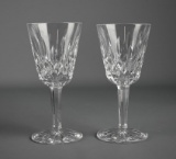 Pair of Waterford Crystal Lismore 6 Oz. Claret Wine Glasses