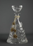 Fancy Cut Glass 12” Decanter