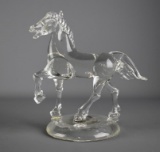 Vintage Art Glass Horse Sculpture
